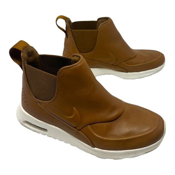Nike Air Max Thea Mid Leather Tan Slip-On Sneakers Size 6.5 - Picture 5 of 10